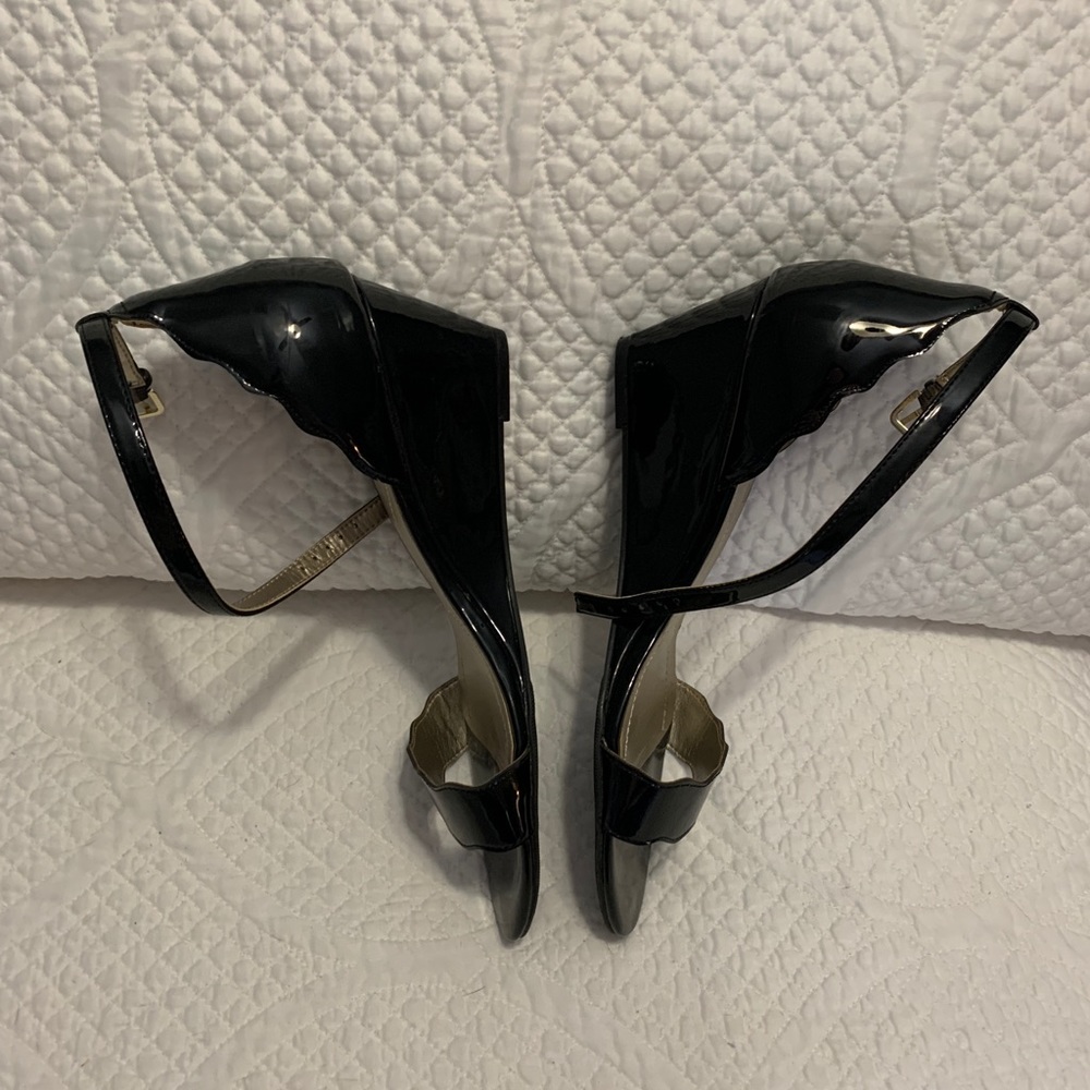Black wedge sandals! New!